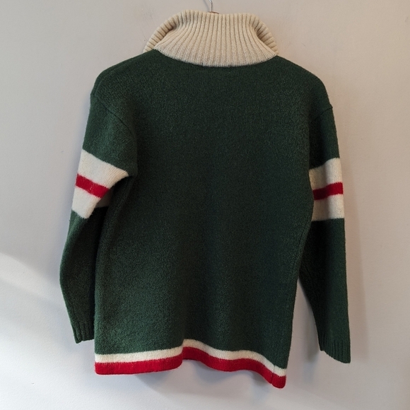 Vintage 90s Disney Mickey Mouse Wool Quarter Zip Pullover Sweater - Picture 10 of 13